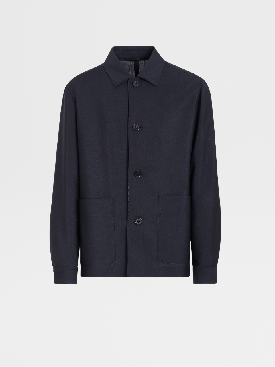 Navy Blue Trofeo™ Wool and Mohair Chore Jacket
